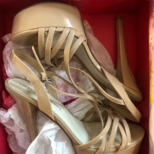 Nude Stilletto Platform Heels